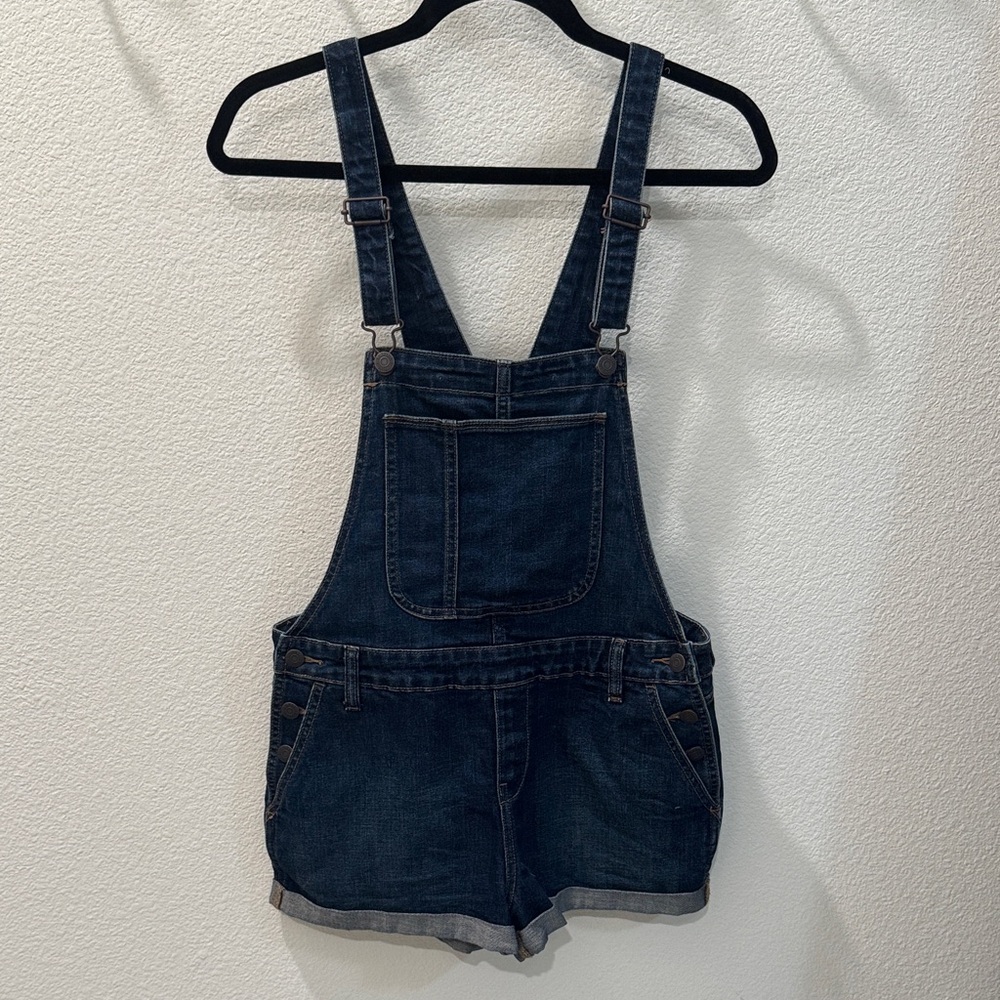 Old Navy Dark Blue Denim Overall Shorts